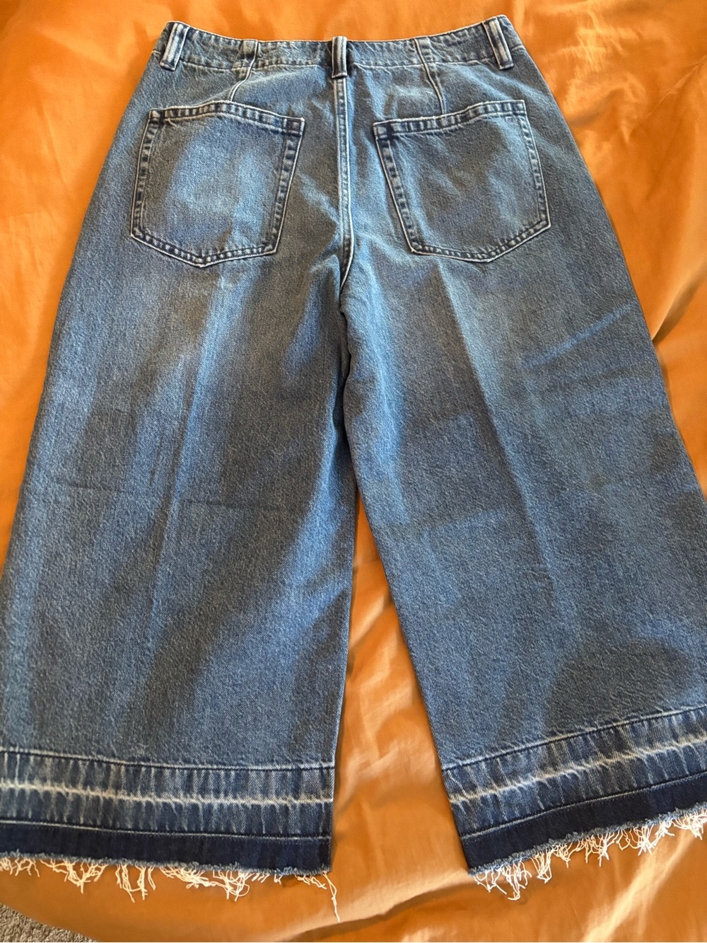Madewell Blue Denim Culottes - Casual Relaxed Fit - Picture 4 of 8